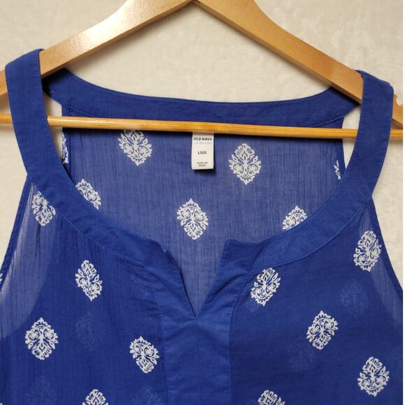 Sheer Gauzy Sleeveless Top Beachy Layering Lightweight Vacation Cruise Size L - Picture 4 of 6